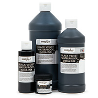 New York Central India Ink Bottles - Make An Impact with Matte Black India Ink, Perfect for Artists, Calligraphy, Illustrations, & More! - 16oz