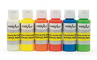 Handy Art Acrylic Paint Set With Pumps, 0.5 Gallons, Primary Colors, Set Of  8